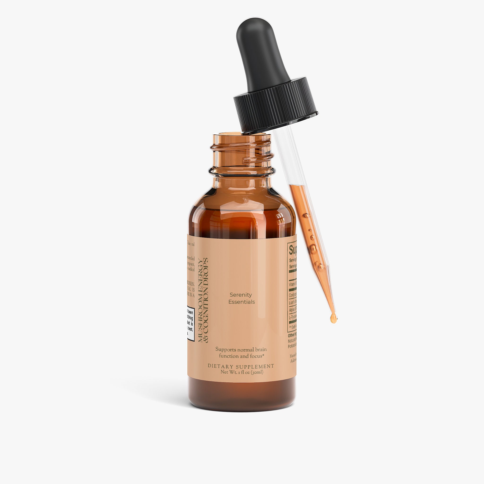 Mushroom Energy & Cognition Drops Serenity Lab