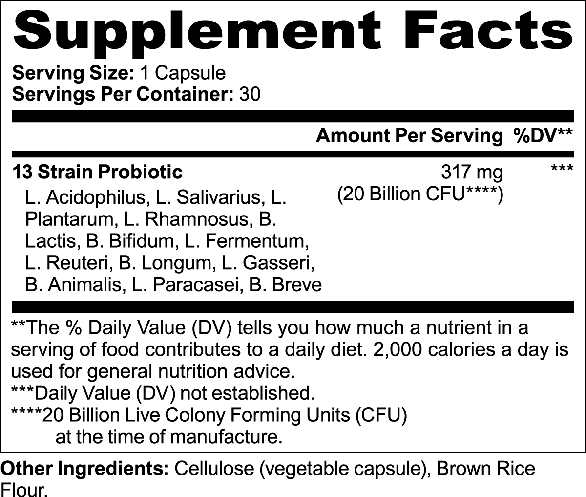 Probiotic 20 Billion Serenity Lab