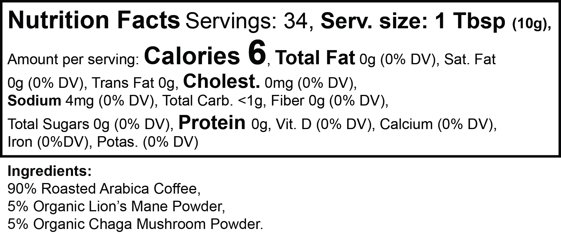 Vitality Mushroom Coffee (Medium Roast) Serenity Lab