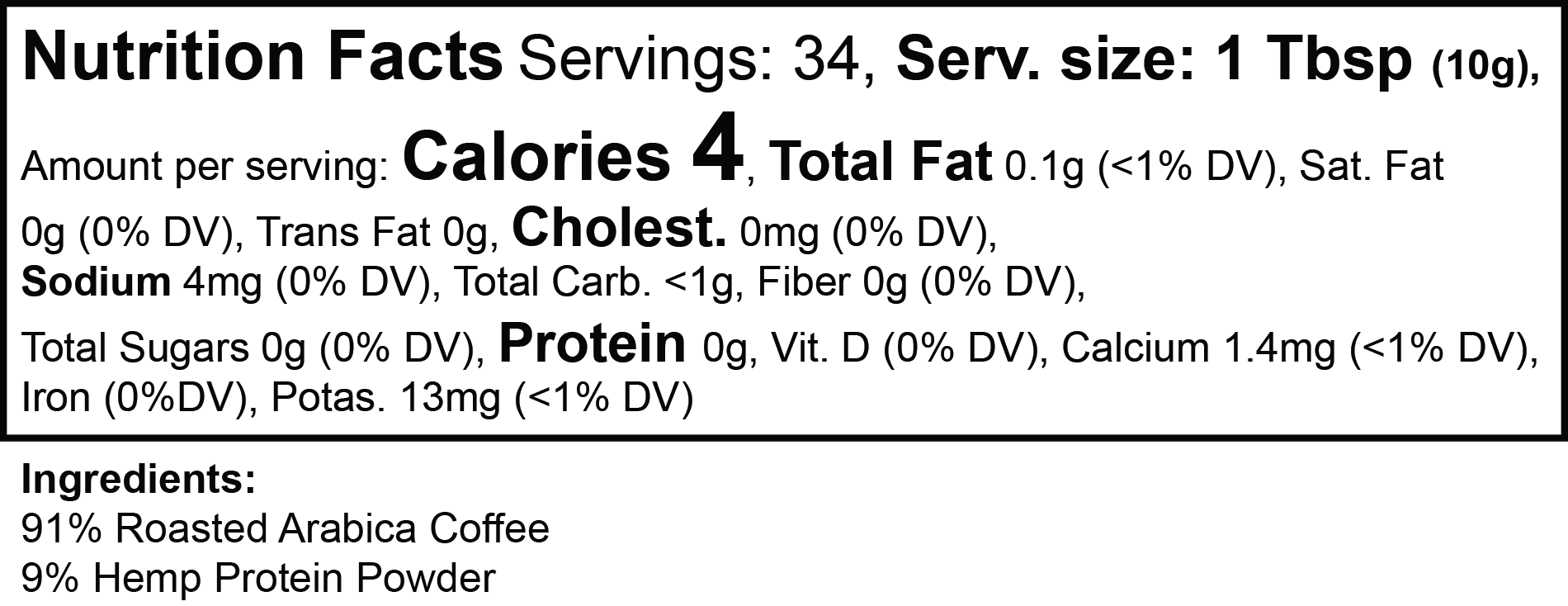 Hemp Harvest Coffee (Medium Roast) Serenity Lab